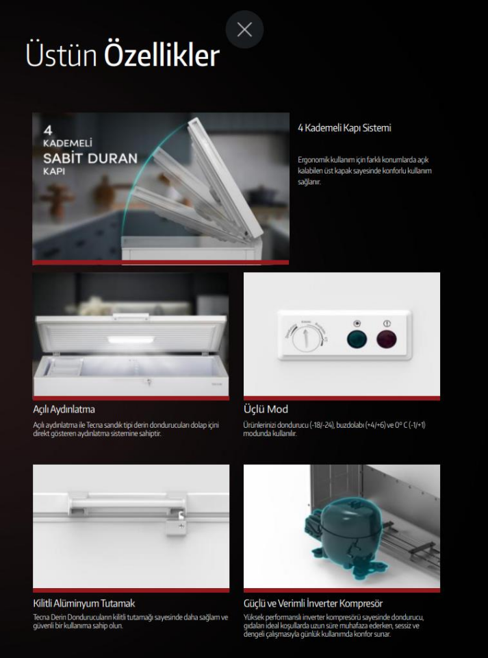 Tecna TYE 2202 Dual Sandık Tipi Derin Dondurucu