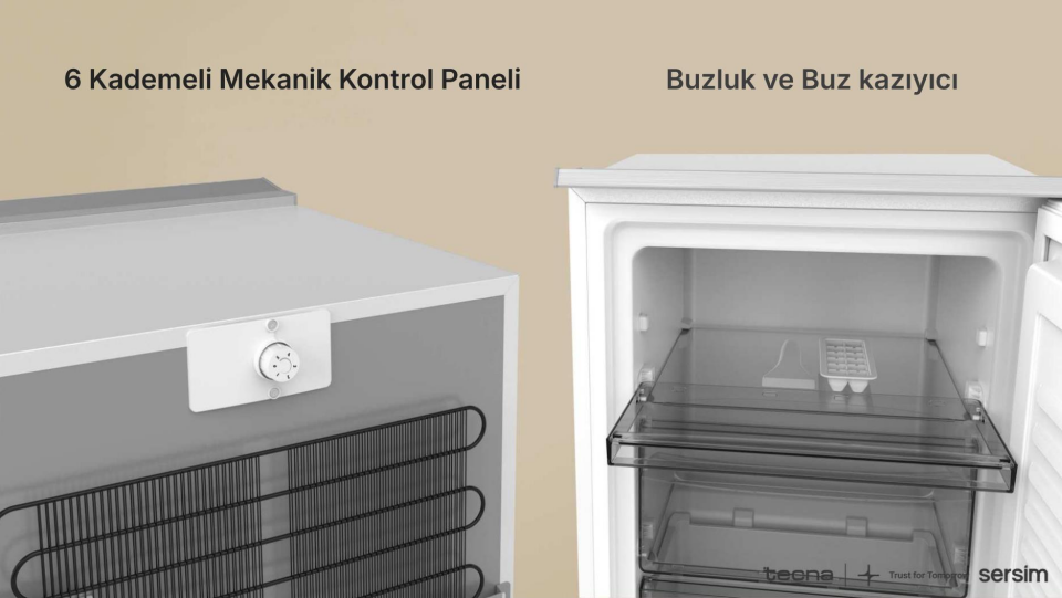 Tecna TTD 3105 KEP Mini Derin Dondurucu Beyaz