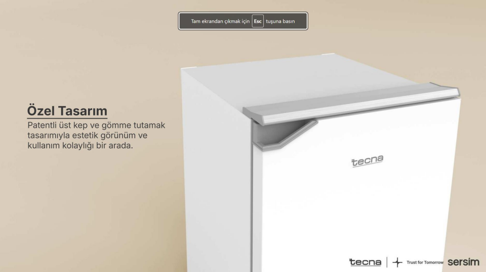 Tecna TTD 3105 KEP Mini Derin Dondurucu Beyaz