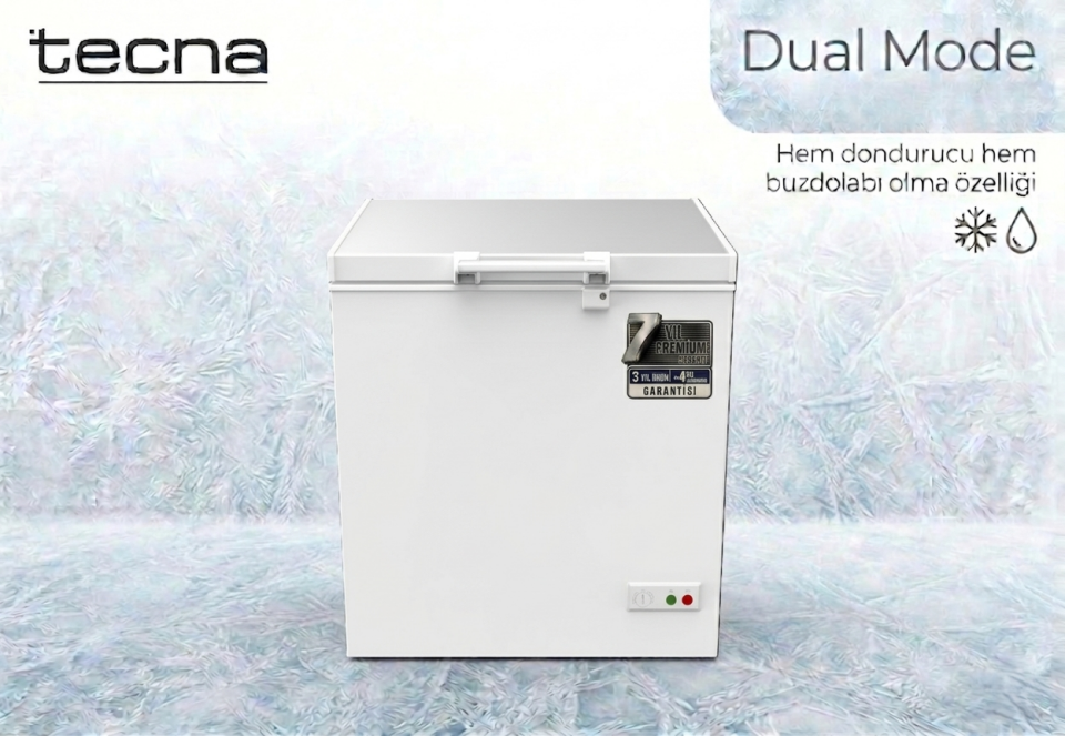 Tecna TYE 1122 DUAL 122 Lt. Sandık Tipi Derin Dondurucu