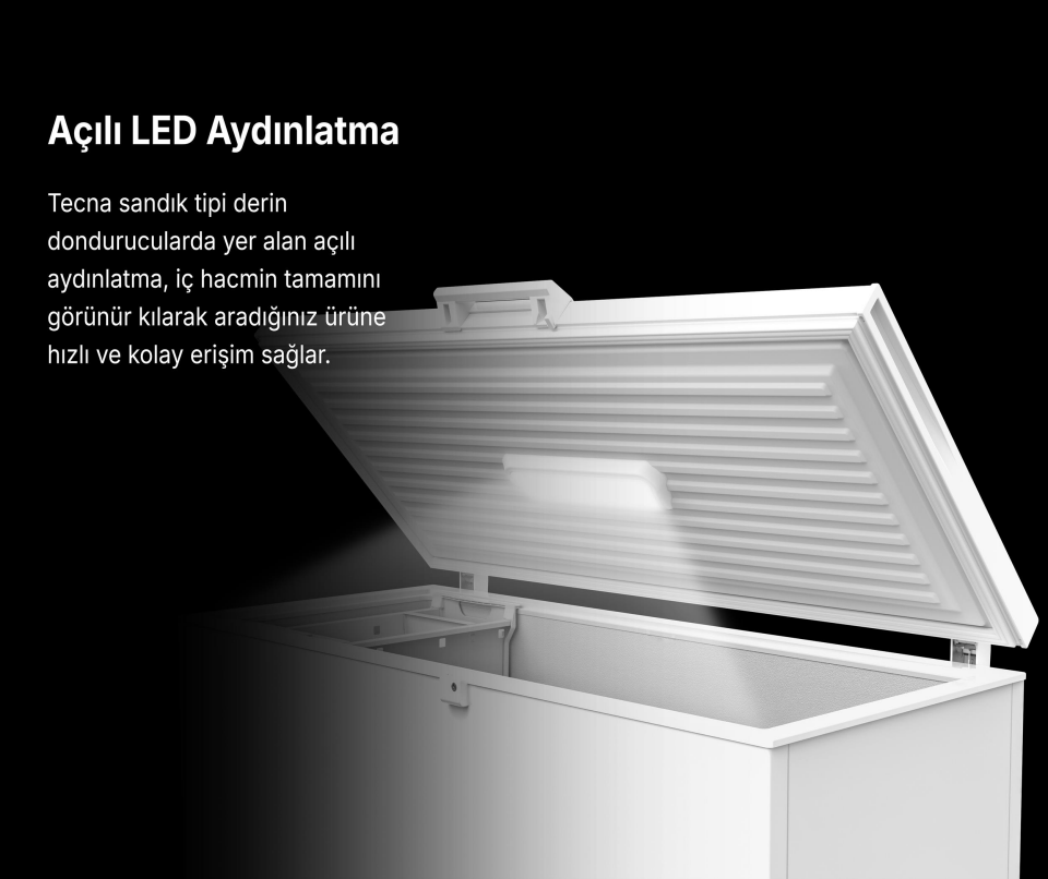 Tecna TYE 4407 Dual Sandık Tipi 407 Lt. Yatay Derin Dondurucu
