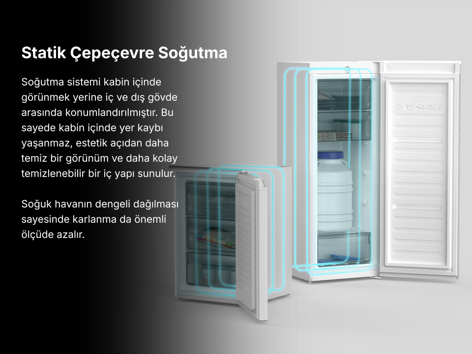 Tecna TDE 6210 6 Çekmeceli 210 Lt Derin Dondurucu - 7 Yıl Motor Garantili