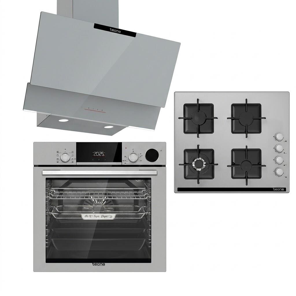 Tecna Steamtec Gri Cam Dokunmatik/9 Programlı Ankastre Set