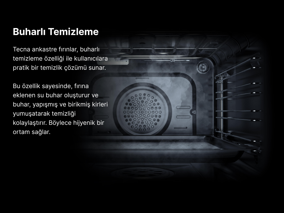 Tecna AF 6061G 60 Lt Gri Cam Ankastre Fırın