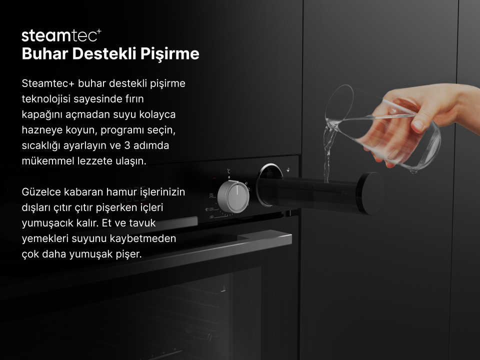 Tecna AF 8093GP 80 Lt Dijital Buhar Destekli Ankastre Fırın