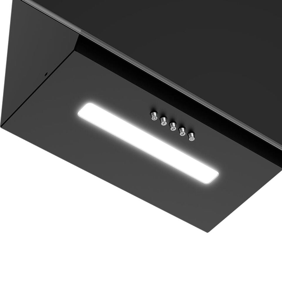 Tecna DA 640ES 60 cm Siyah Cam Davlumbaz